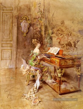 Giovanni Boldini œuvres - Genre La Pianista Giovanni Boldini